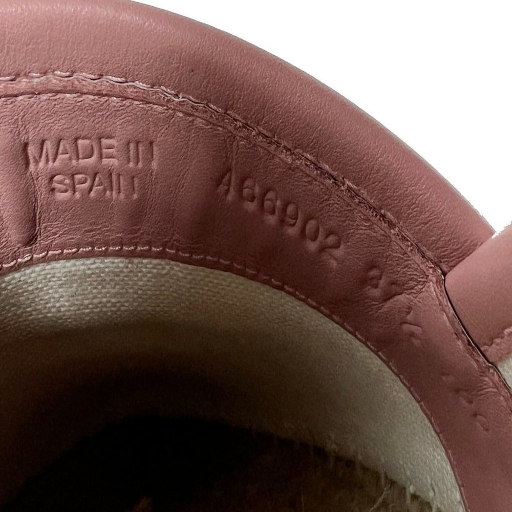 Gucci Pink GG Canvas Espadrille Flats Slip On Shoes 37.5 - Picture 6 of 9